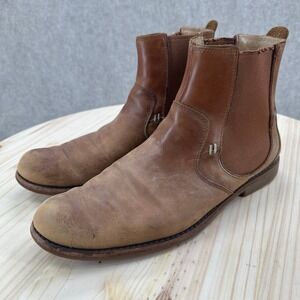 UGG Stevenson Mens 10 Brown Ankle Leather Slip On Chelsea Boots 1003752